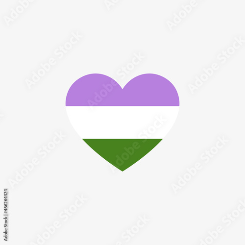 Genderqueer flag with white background. Heart-shaped flag icon. Free Download Genderqueer flag with white background. Heart-shaped flag icon. - GFXLoad