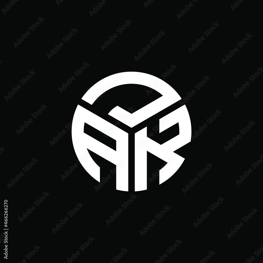 JAK letter logo design on black background. JAK creative initials letter logo concept. JAK letter design. 
 - obrazy, fototapety, plakaty 