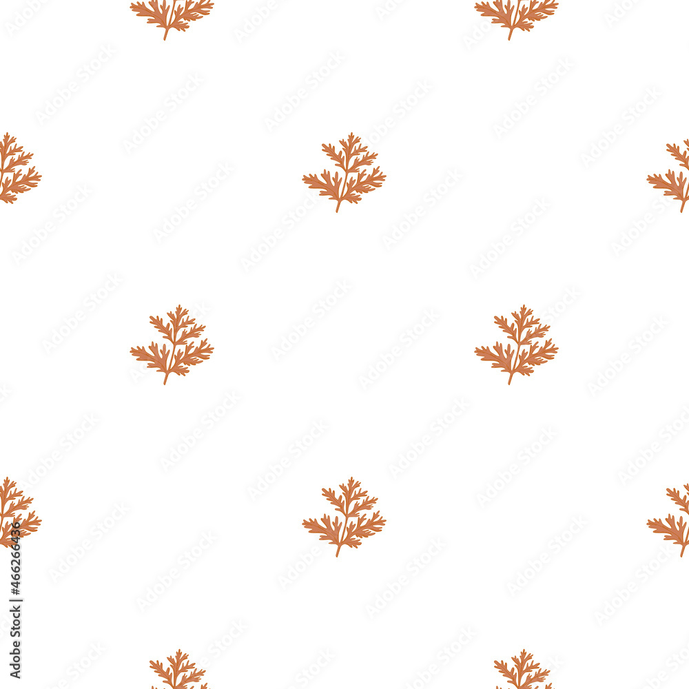 Seamless pattern wormwood on white background. Beautiful plant ornament. Geometrical texture template for fabric. Seamless pattern wormwood on white background. Beautiful plant ornament. Geometrical texture template for fabric.