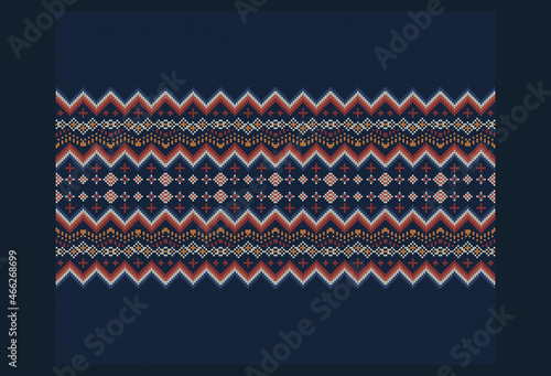 Fabric Knit Pattern Seamless. Modern vector illustration with a different design. for Design clothes, sweaters, bags, etc.