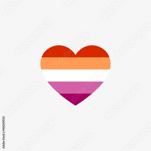New lesbian flag with white background. Heart-shaped flag icon. Free Download New lesbian flag with white background. Heart-shaped flag icon. - GFXLoad