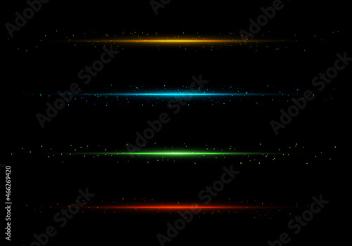 Set of lines lighting spark...