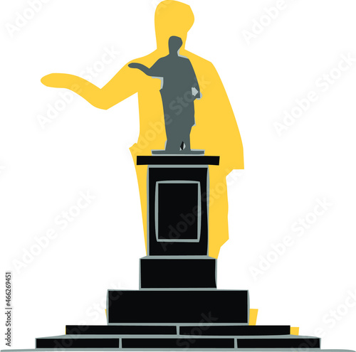 Conyour of Monument of Duc de Richelieu. The main showplace in Odessa, Ukraine.