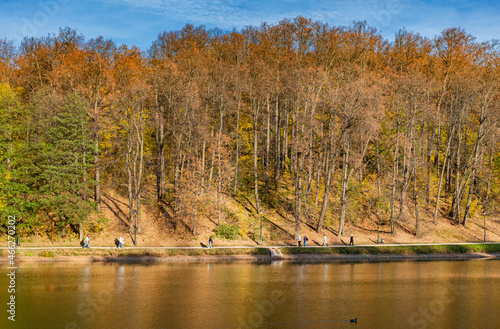 pond embankment in Tsaritsino park photo