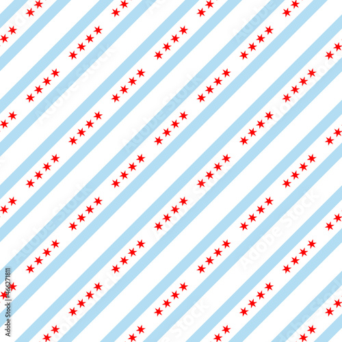 chicago flag seamless pattern. vector illustration. print, book cover, wrapping paper, decoration, banner and etc
