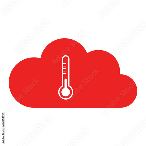 Thermometer und Wolke