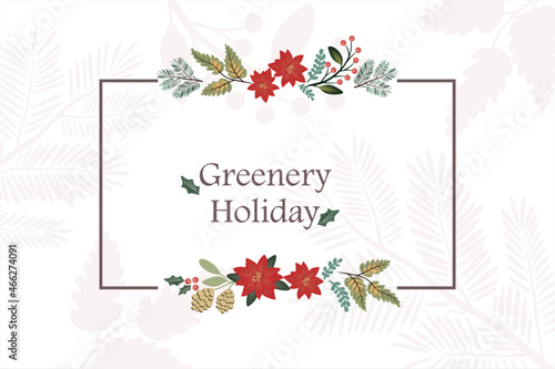 Greenery Background Vector design for Holiday