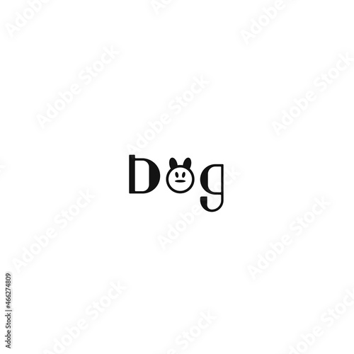 vector logo lettering - dog