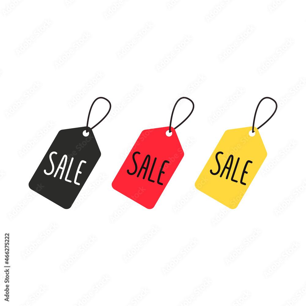 Sale tag vector on white background. Sale tag icon.