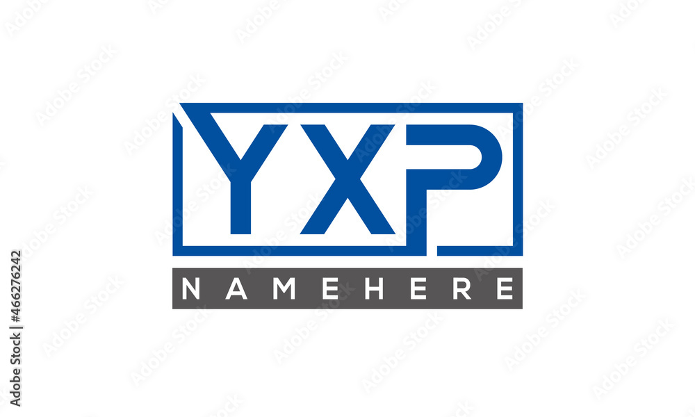 YXP Letters Logo With Rectangle Logo Vector YXP Letters Logo With Rectangle Logo Vector
