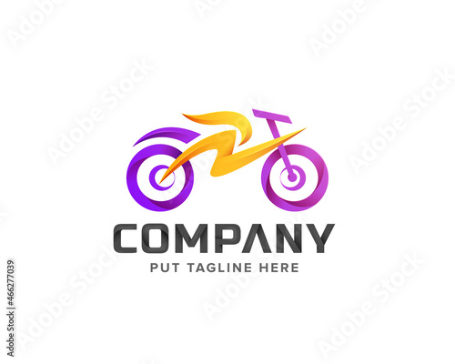 creative colorful bicycle logo template for business