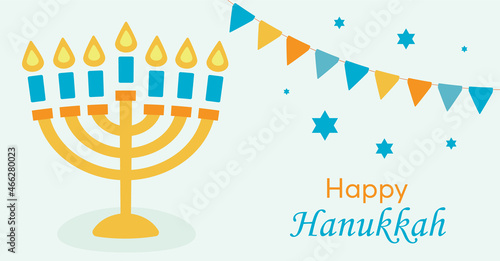 Happy Hanukkah, vector illustration.