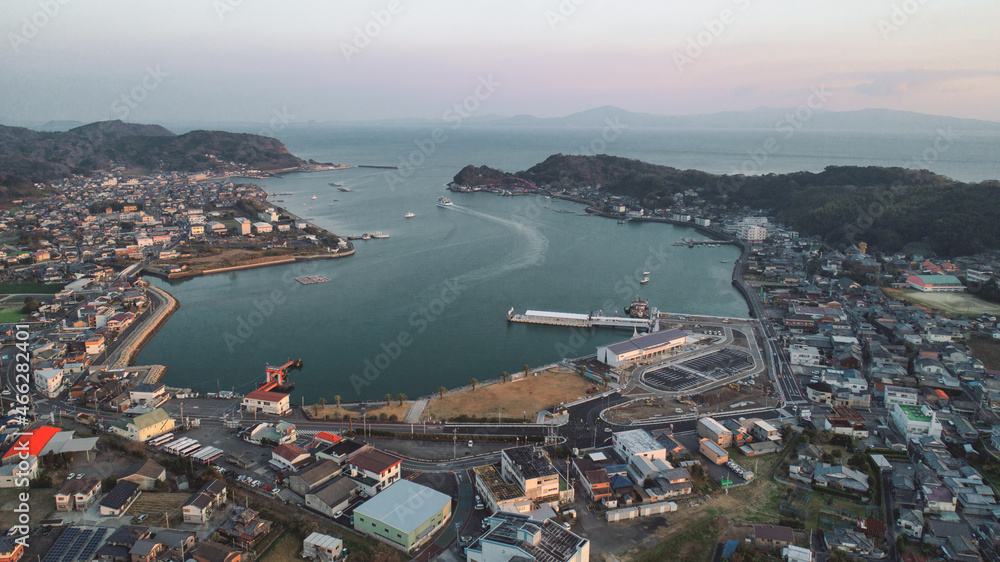 口之津港　空撮
