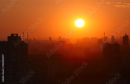 Sunrise over the city.