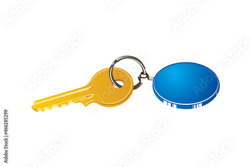 Security Key with Key-Chain vector illustrate unit