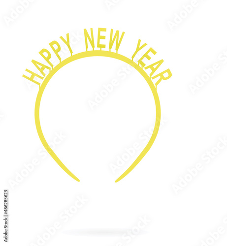 Happy New year headband mask. vector illustration