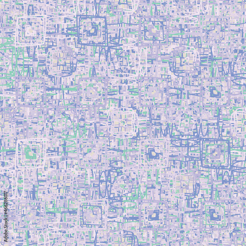 Chaotic texture. Blue, green, white, beige. A variety of flourishes available in a seamless pattern.
