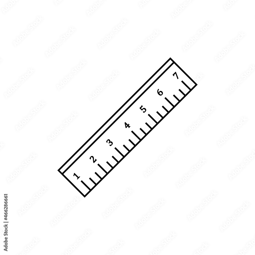 Ruler icon design template vector isolated illustration Ruler icon design template vector isolated illustration
