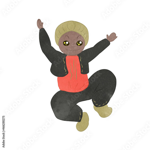 Ballet Nutcracker Illustration of the Moors of the first act gimmick doll