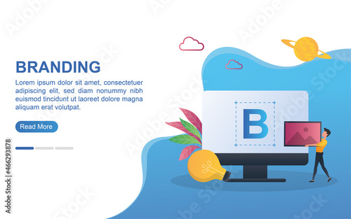 Wallpaper Mural branding concept with letter B on screen and people carrying pictures. Torontodigital.ca