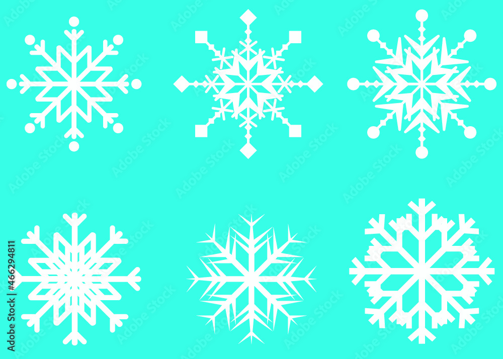 Snowflakes vector symbol, isolated winter frost sign