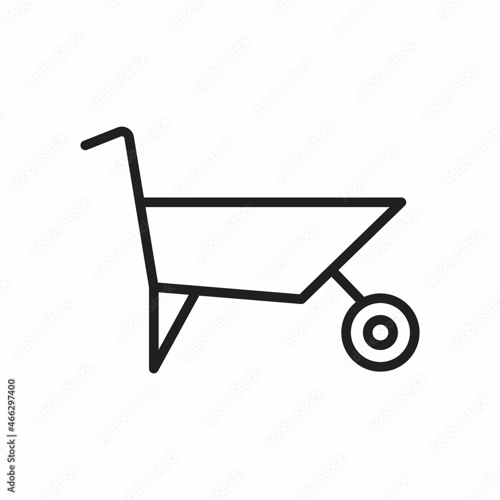 Wheelbarrow icon isolated on abstract background Wheelbarrow icon isolated on abstract background