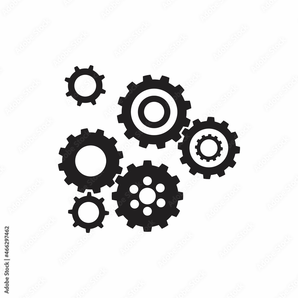 Black industrial icon on white background Black industrial icon on white background