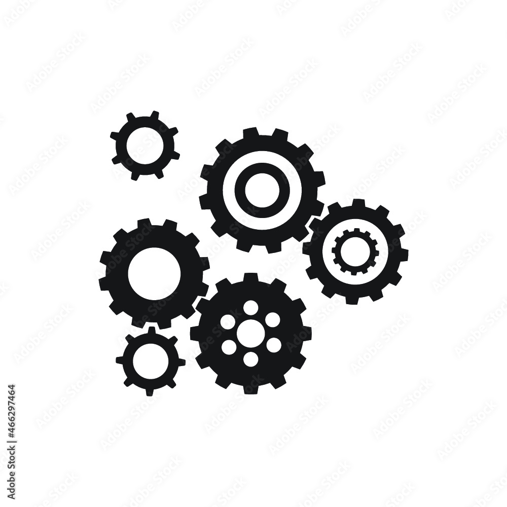 Black industrial icon on white background Black industrial icon on white background