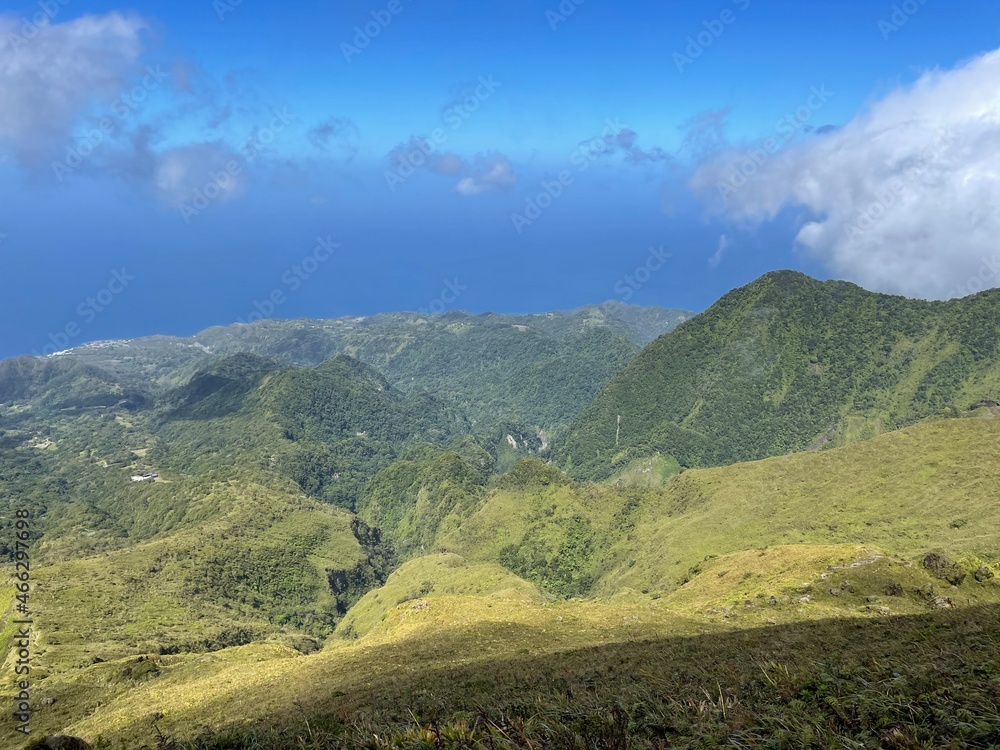 Vue Panoramique Montagne Pelée Martinique Caraïbes 