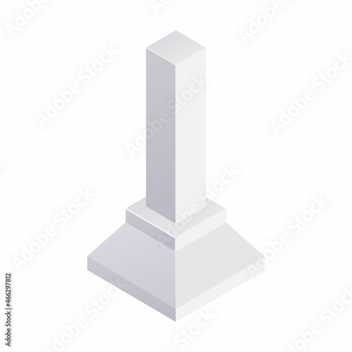 Isometric vector illustration concrete foundation of the building isolated on white background. Realistic foundation icon. Construction site. Reinforced concrete foundation.
