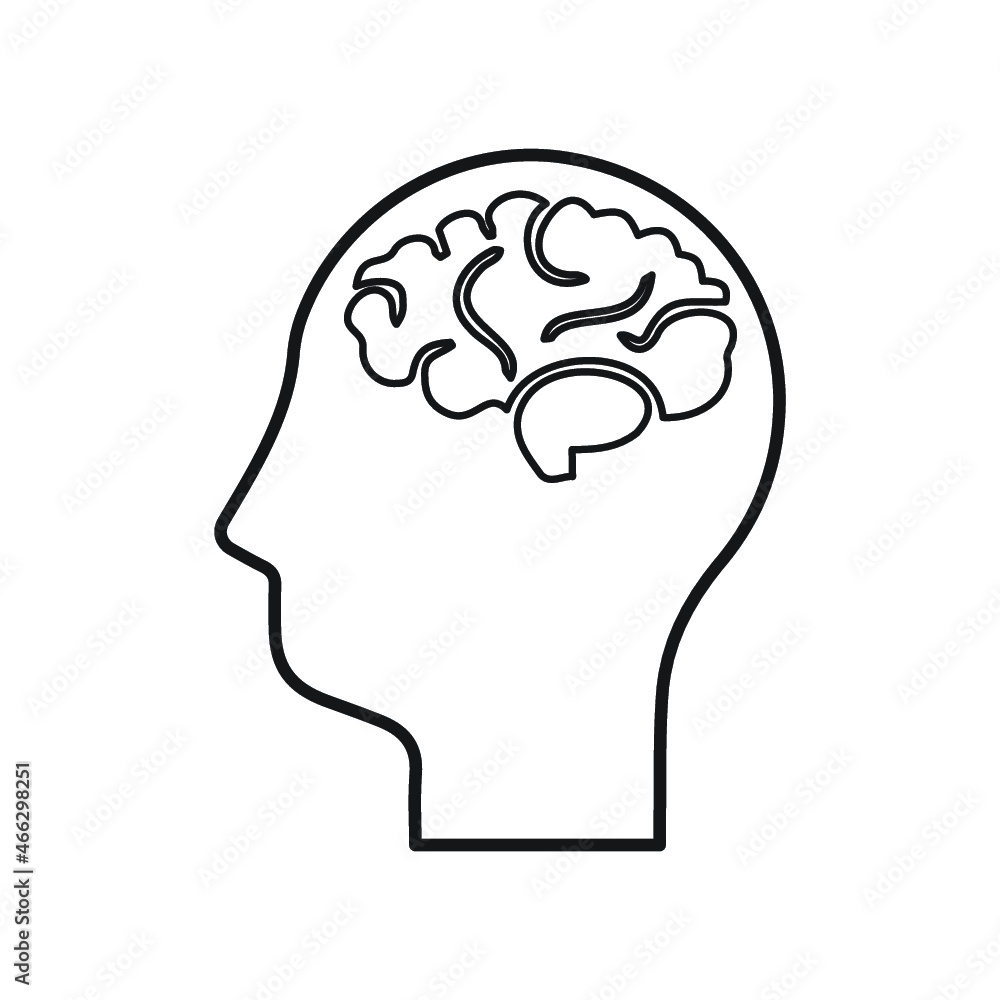 Line icon- brain Line icon- brain