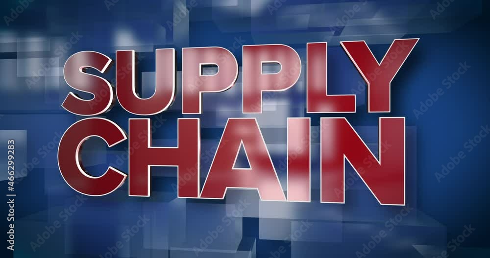 A red and blue dynamic 3D Supply Chain background title page animation. A red and blue dynamic 3D Supply Chain background title page animation.