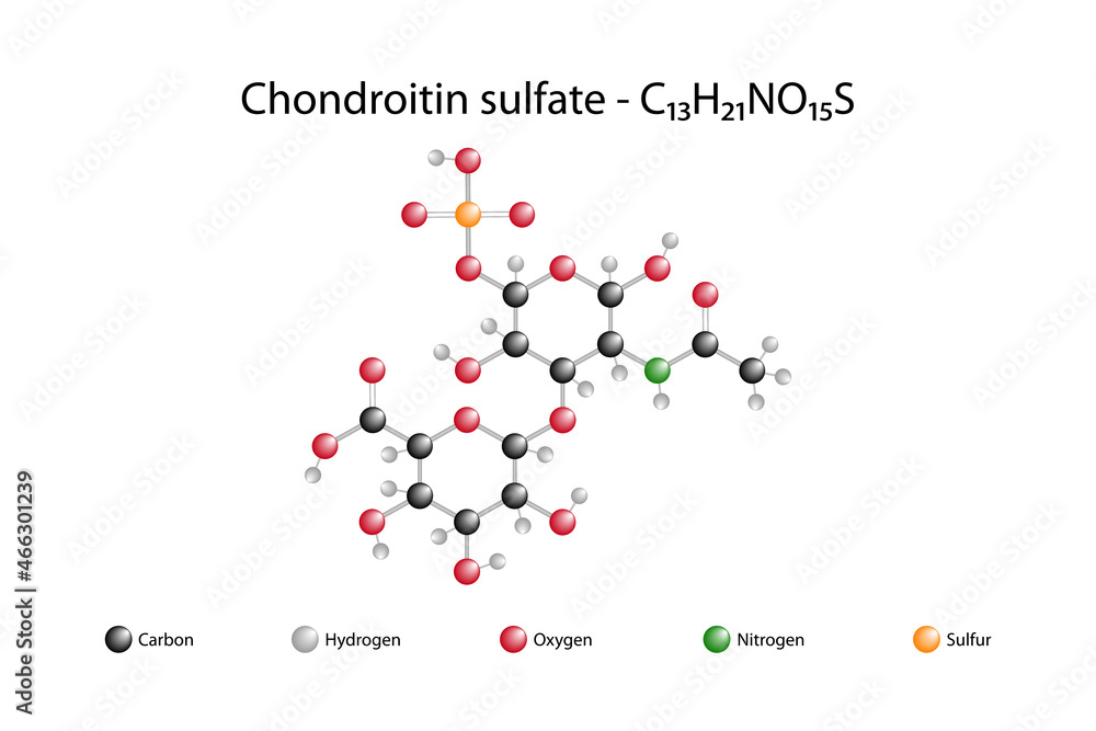 Molecular formula of chondroitin sulfate. Chondroitin sulfate is a