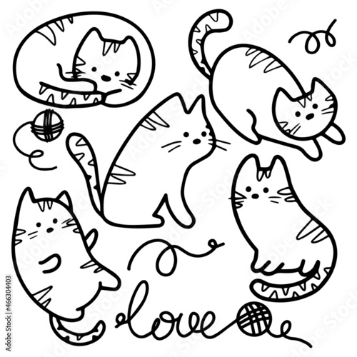 cat vector kitten icon logo cartoon character illustration doodle white