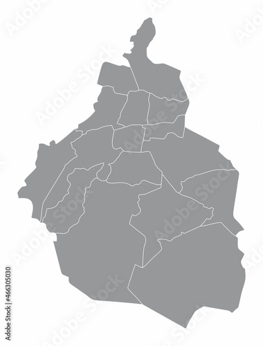 Mexico City administrative map