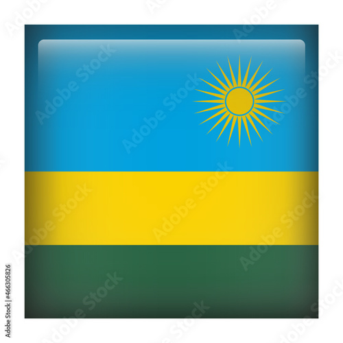 Free Download Rwanda Square Country Flag button Icon - GFXLoad
