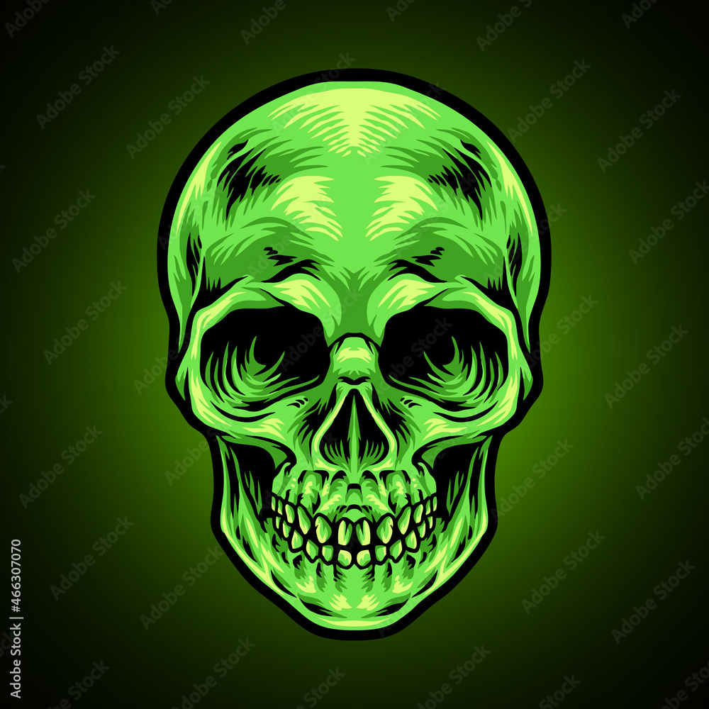 Green Skull Mascot Green Skull Mascot