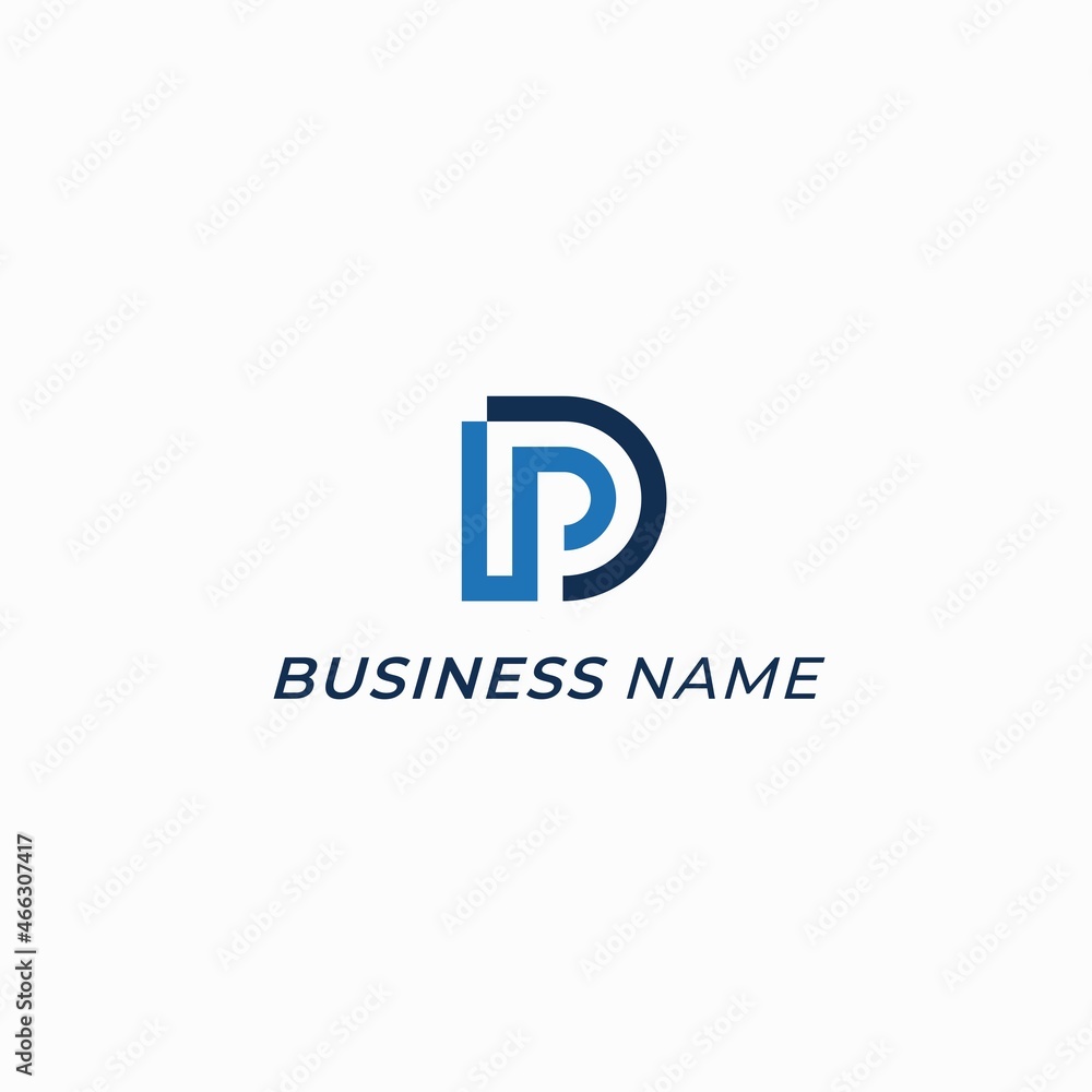 design logo creative letter P and letter D