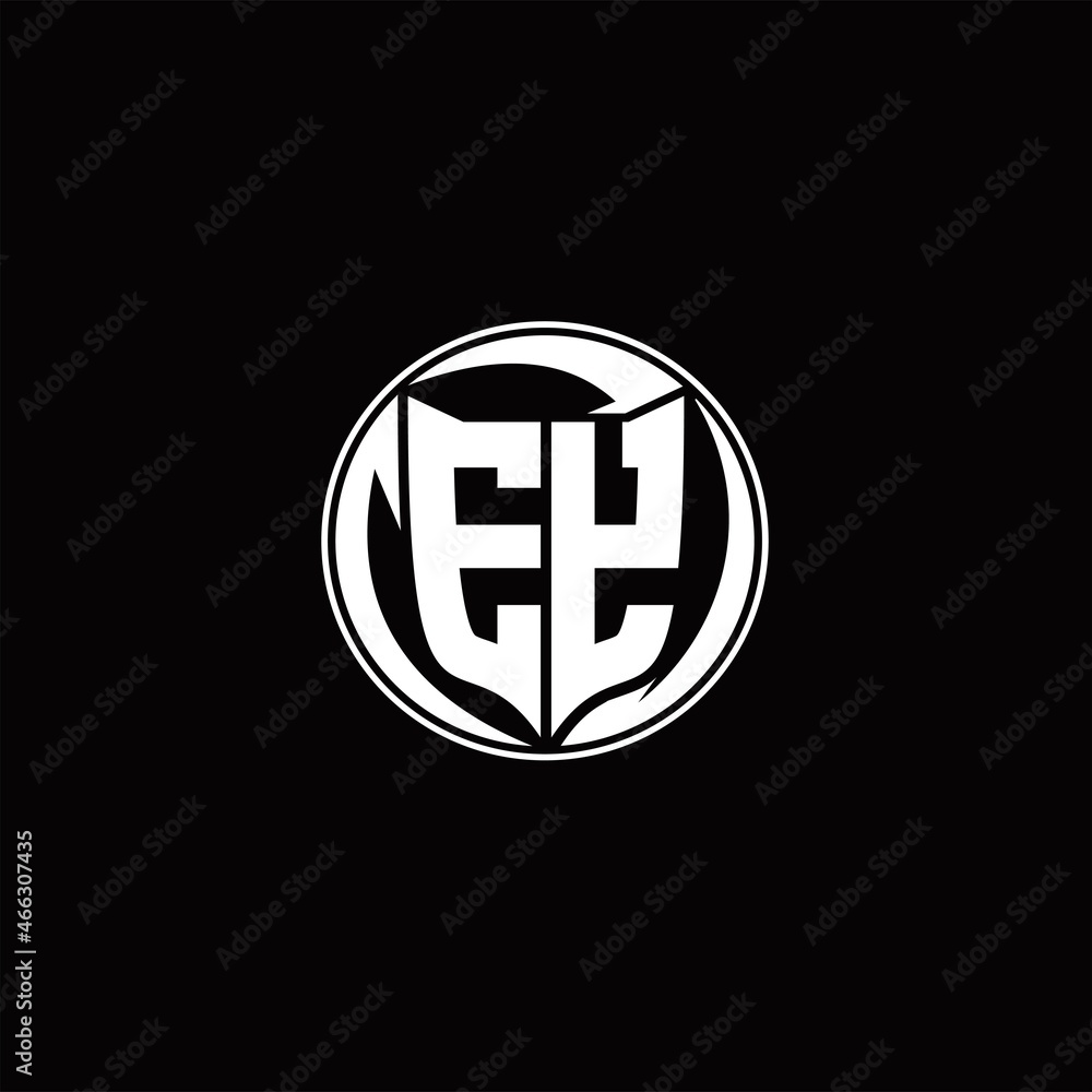 EY Logo monogram shield shape with three point sharp rounded design template EY Logo monogram shield shape with three point sharp rounded design template