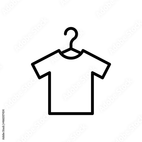 t-shirt on hanger line art vector icon