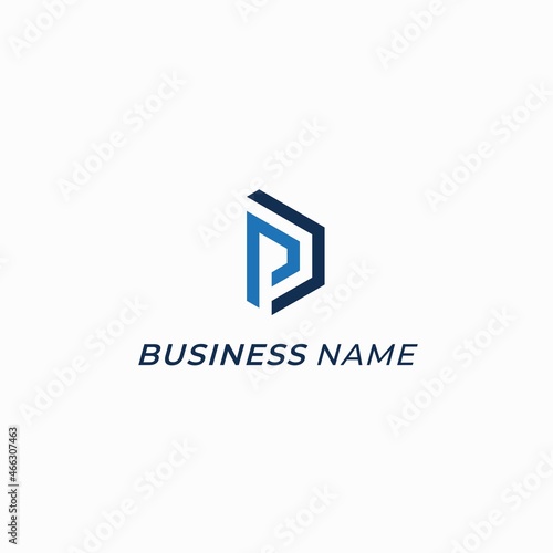 design logo creative letter P and D