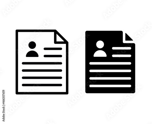 job application resume vector icon