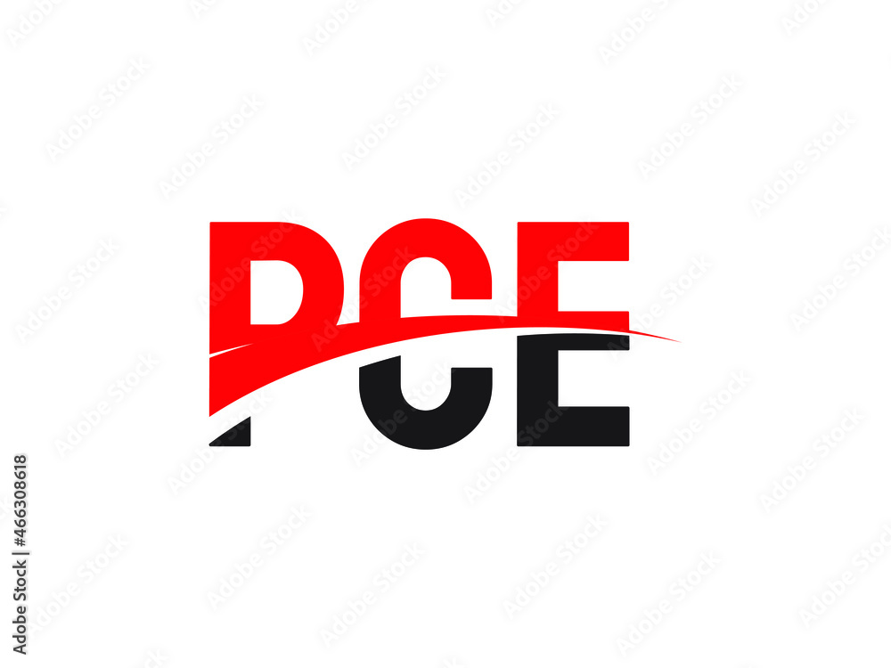 PCE Letter Initial Logo Design Vector Illustration PCE Letter Initial Logo Design Vector Illustration