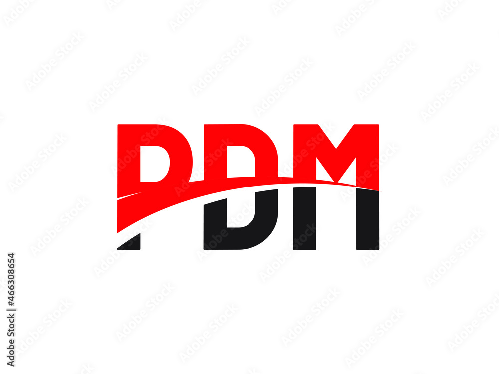 PDM Letter Initial Logo Design Vector Illustration