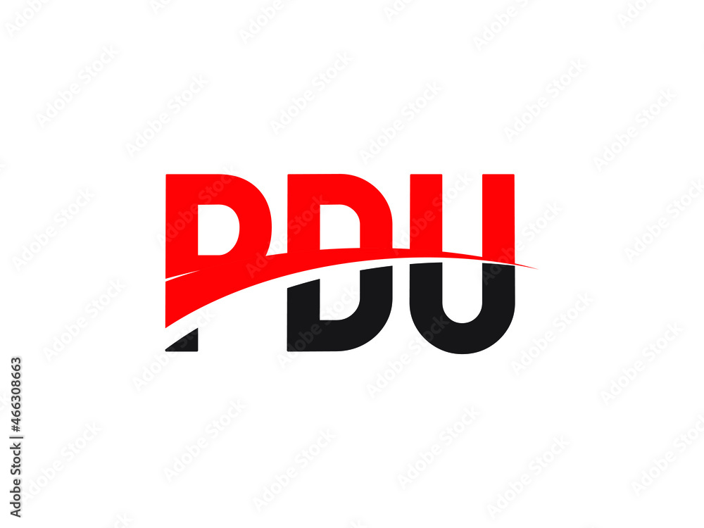 Obraz premium PDU Letter Initial Logo Design Vector Illustration