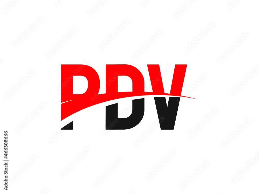 PDV Letter Initial Logo Design Vector Illustration
