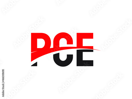 PCE Letter Initial Logo Design Vector Illustration 