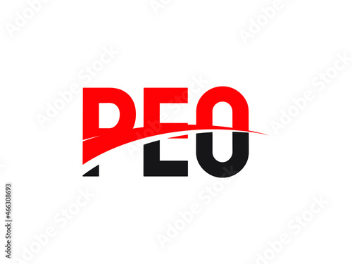 PEO Letter Initial Logo Design Vector Illustration