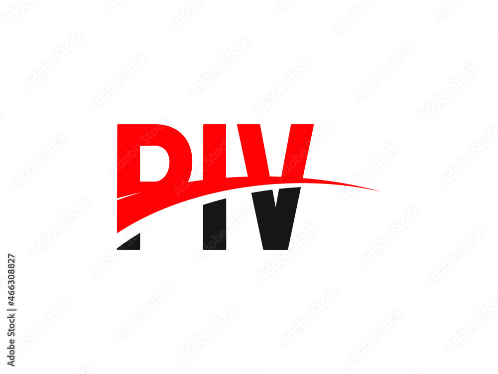 Obraz premium PIV Letter Initial Logo Design Vector Illustration