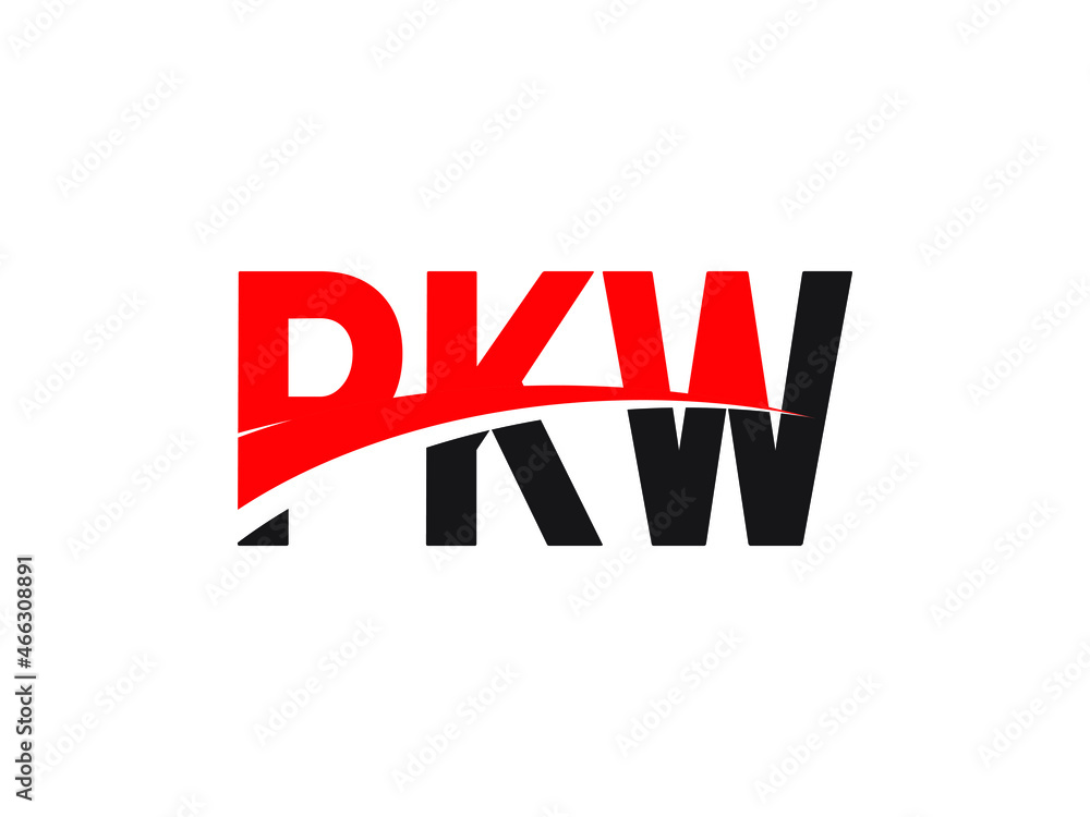 PKW Letter Initial Logo Design Vector Illustration